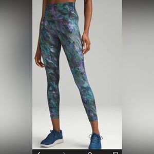 Size 10 Lululemon High Rise Wunder Train legging,Molten flash green